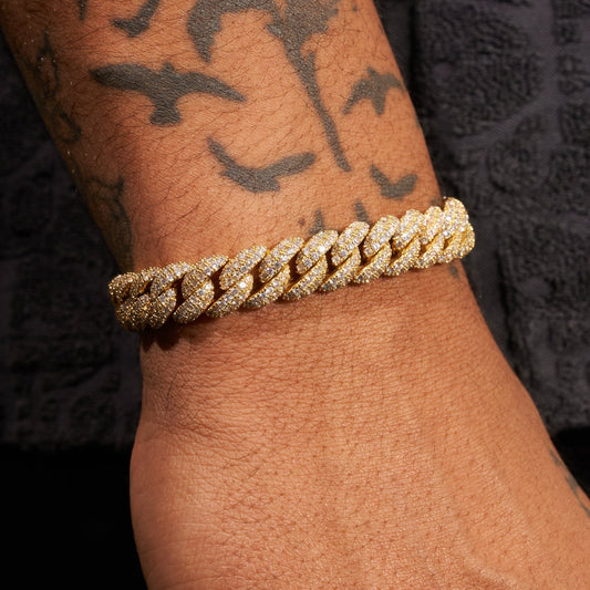 10mm Cuban Bracelet - Gold