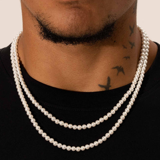 5mm Pearl Necklace - 925 Silver