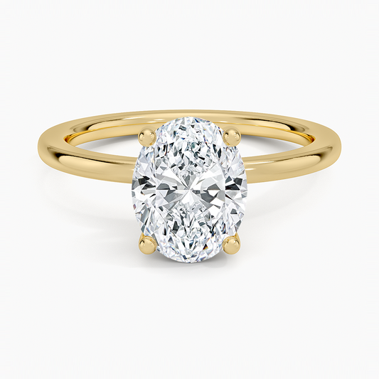 Sydney Perfect Fit Hidden Halo Diamond Ring in 18K Yellow Gold