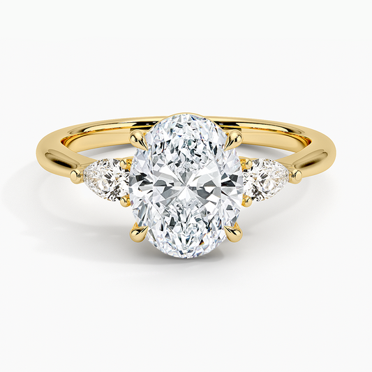 Petite Opera Three Stone Diamond Ring (1/4 ct. tw.) in 18K Yellow Gold