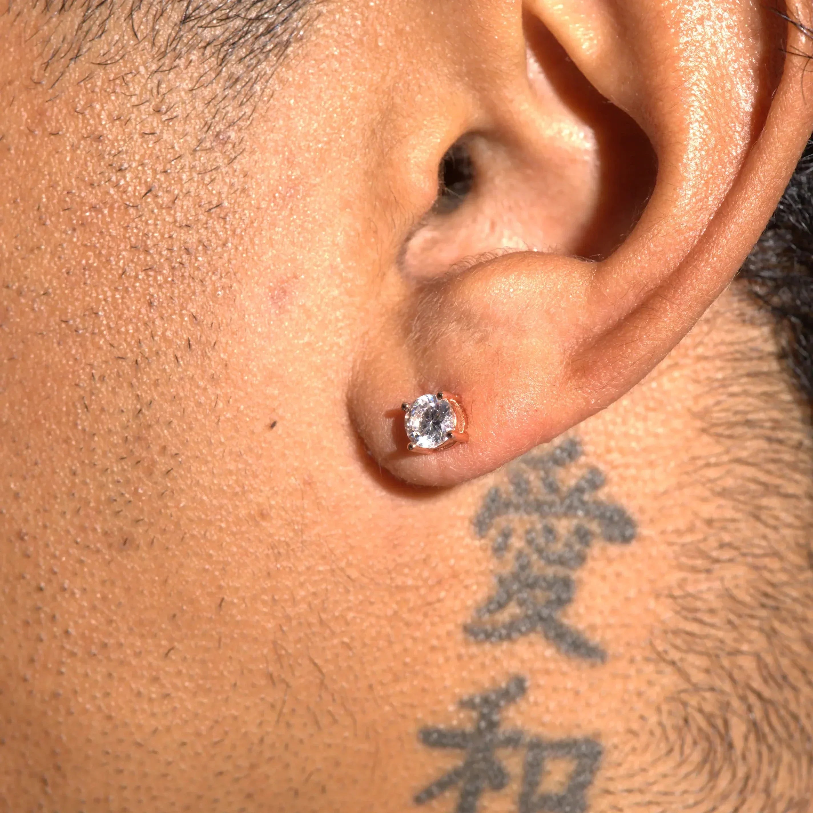 Moissanite Stud Earrings - Rose Gold - 925 Silver - D Colour - VVS1