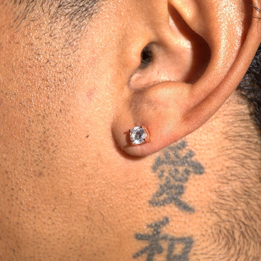 Moissanite Stud Earrings - Rose Gold - 925 Silver - D Colour - VVS1