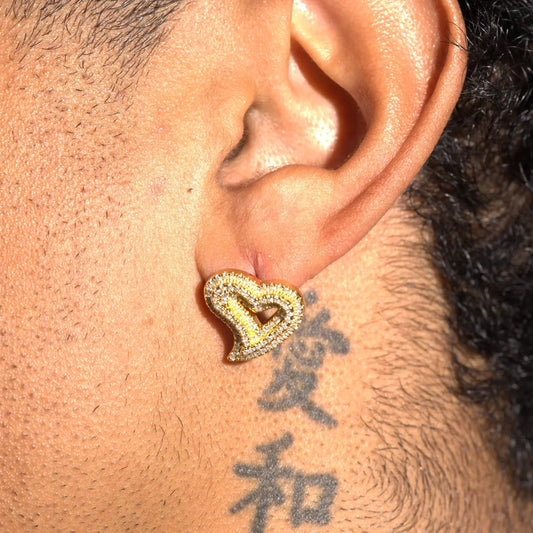 S925 Heart Earring - Gold