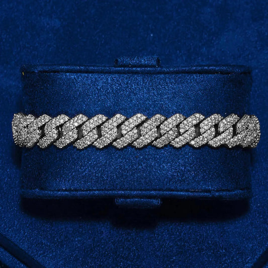 10MM Monaco Bracelet - White Gold