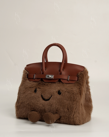 Plush Tote in Cinnamon | Limitée Collection